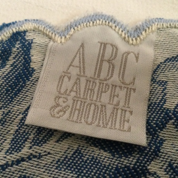 Blue and White Grapes Jacquard Napkin Towel Scalloped ABC Carpet & Home Vintage - Picture 2 of 15